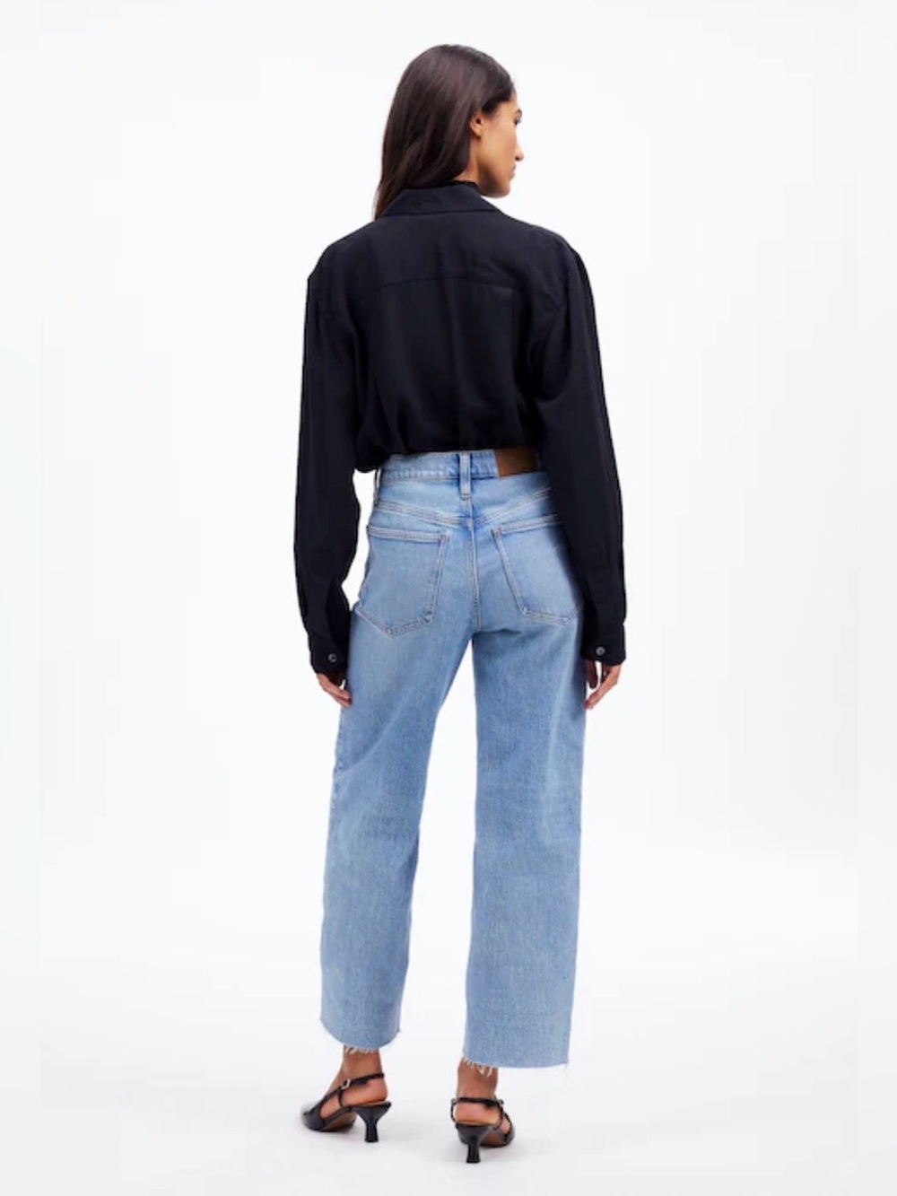 Madewell The Perfect Vintage Wide Leg Crop Jeans Sz 25 - Picture 4 of 8